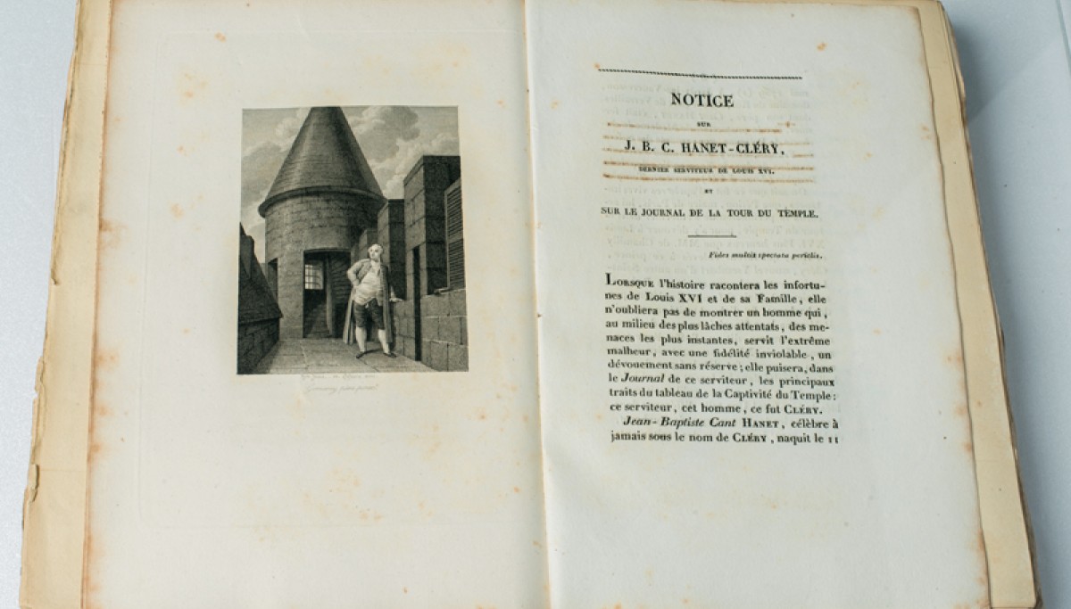 Enap, les Pépites du CRHCP. ECKARD Jean. Notice sur Jean-Baptiste Cant-Hanet dit Cléry, dernier serviteur de Louis XVI et sur le journal de la Tour du Temple, 1822 