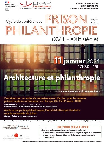 Cycle de conférences Prison et Philanthropie - 11 janvier 2024 