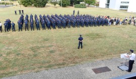 Vue d'ensemble : cérémonie de fin de formation de la 33e promotion de brigadiers-chefss