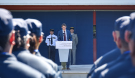 Cérémonie de fin de formation présidée par Guillaume RAUFFET directeur de l'administration à la direction générale de l'administration pénitentiaire.