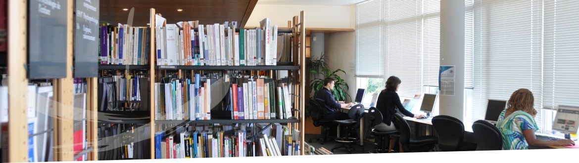 Photo intérieure de la bibliothèque de l'ENAP Photo intérieure de la bibliothèque de l'ENAP