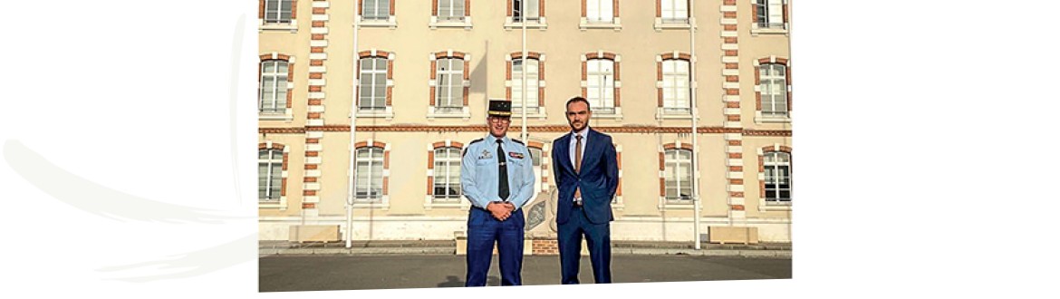 Visite de Sébastien Cauwel, directeur de l’Énap à l’École des Officiers de la Gendarmerie Nationale de Melun (EOGN)