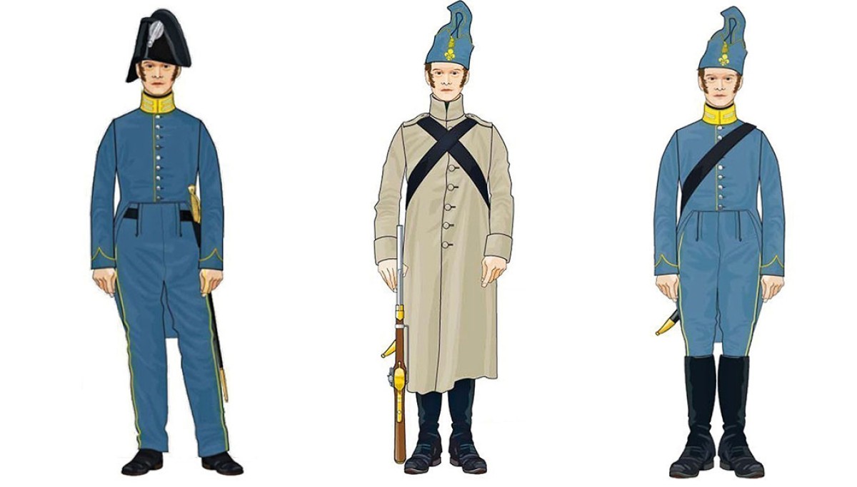 Uniformes en 1822