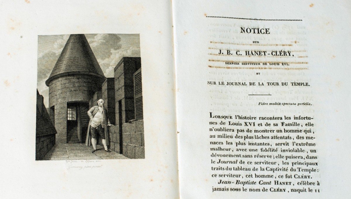 Enap, les Pépites du CRHCP. ECKARD Jean. Notice sur Jean-Baptiste Cant-Hanet dit Cléry, dernier serviteur de Louis XVI et sur le journal de la Tour du Temple, 1822