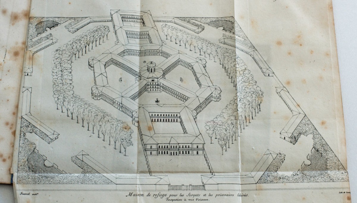 Enap, les Pépites du CRHCP. FRESNEL R.M. Projet d'Etablissement destiné à servir de refuge aux forçats & aux prisonniers libérés, chez Garnery, 1827