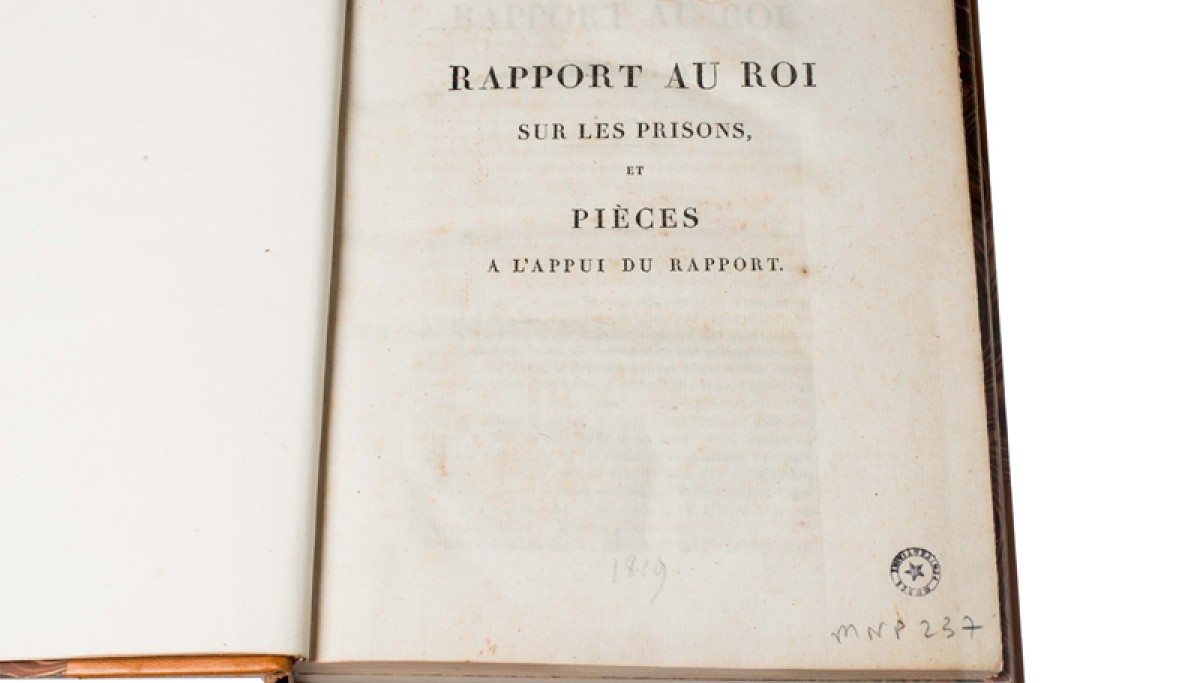 Enap, les Pépites du CRHCP. Société Royale pour l'amélioration des Prisons, 1819