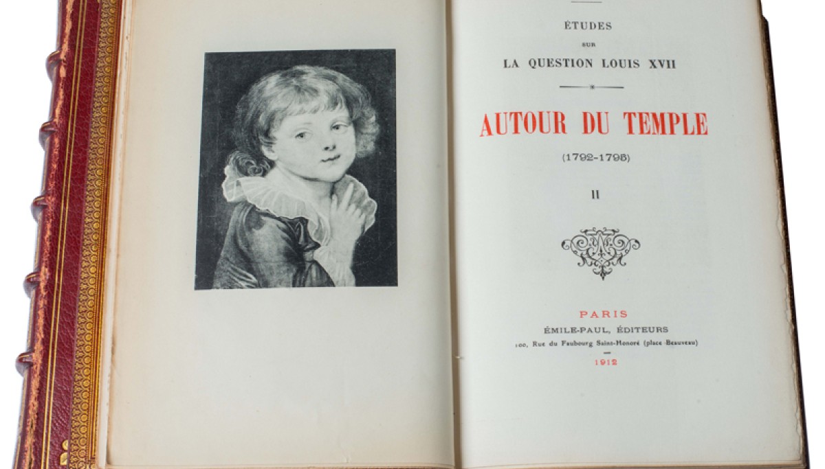 Enap, les Pépites du CRHCP. BORD Gustave - Etudes sur la question de Louis XVII, Autour du Temple, 1912