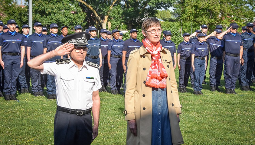 Cérémonie de fin de formation des lieutenants pénitentiaires de la 27e promotion