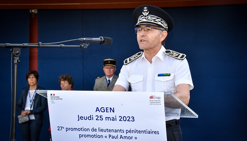 Cérémonie de fin de formation des lieutenants pénitentiaires de la 27e promotion