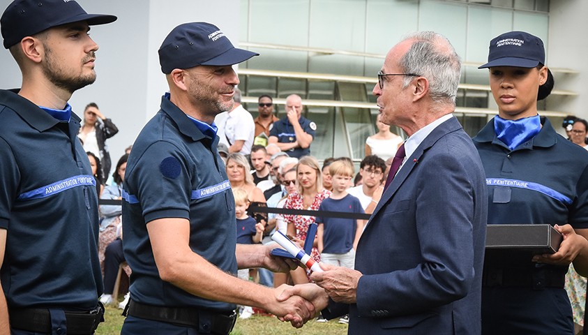 Déplacement de Laurent Ridel, directeur de l’administration pénitentiaire à l’Énap ce jeudi 29 juin 2023.