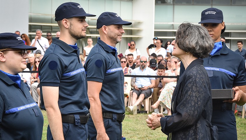 Déplacement de Laurent Ridel, directeur de l’administration pénitentiaire à l’Énap ce jeudi 29 juin 2023.