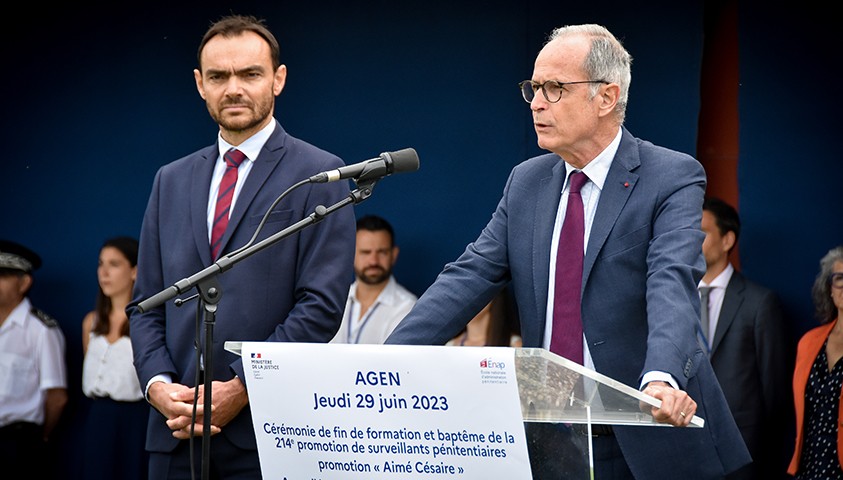 Déplacement de Laurent Ridel, directeur de l’administration pénitentiaire à l’Énap ce jeudi 29 juin 2023.