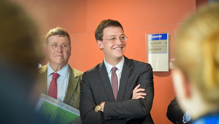 Visite de l’Énap par Sacha Houlié, président de la commission des lois de l’Assemblée nationale