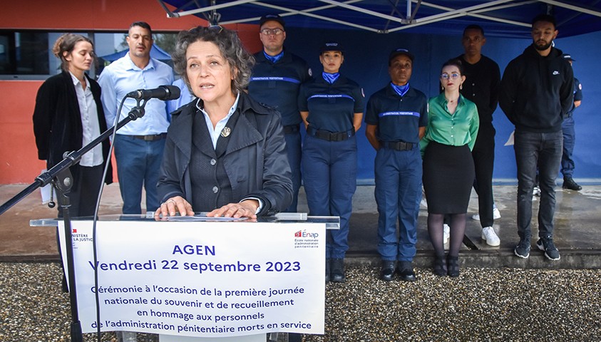 22 septembre 2023 : Cérémonie à l’Énap à l’occasion de la première journée nationale du souvenir et de recueillement en hommage aux personnels de l’administration pénitentiaire morts en service 