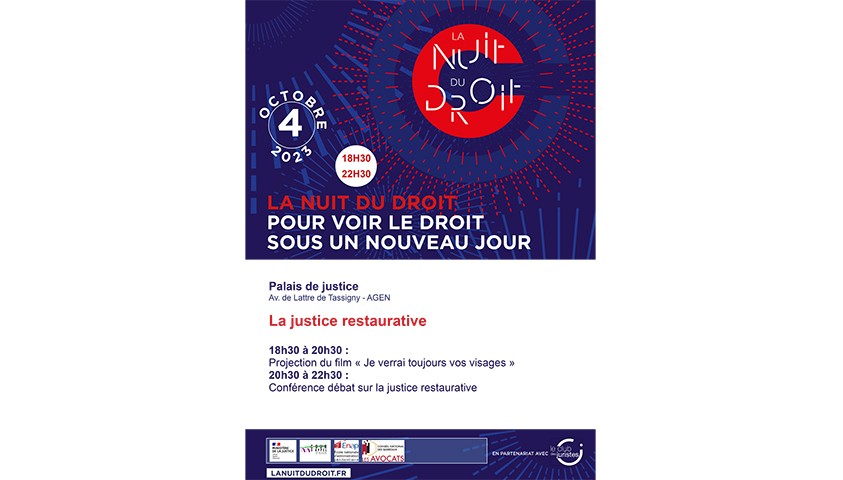 La nuit du droit : une projection-débat co-organisée par l’Énap, la Cour d’appel et le Tribunal judiciaire d’Agen