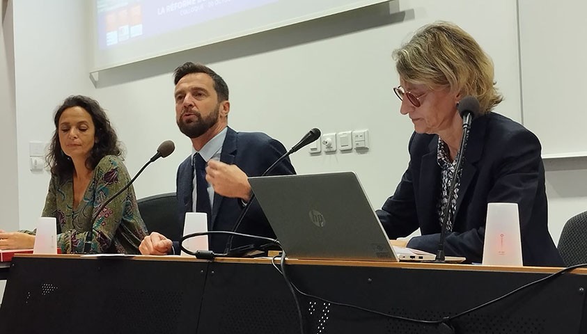 Participation d’Éric Paillissé, chargé de formation juridique à l'Énap, dans le cadre du colloque sur la réforme du travail en prison.