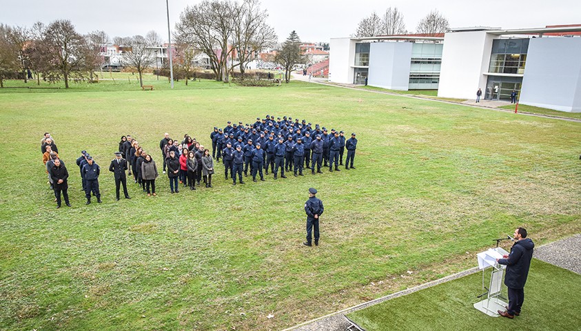 Entrée en formation de la 1e promotion TE (tour extérieur) de Directeurs des services pénitentiaires (DSP) et de la 12e promotion de Directeurs pénitentiaires d’insertion et de probation (DPIP), en formation d’adaptation.