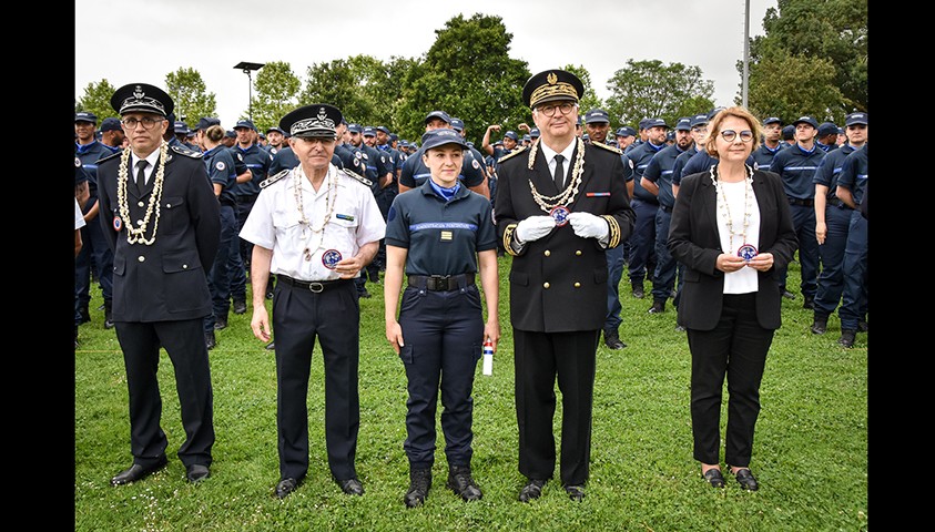 Cérémonie de fin de formation de la 217e promotion de surveillants pénitentiaires et de la 28e promotion de capitaines pénitentiaires