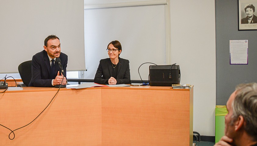 Discours d'ouverture du séminaire de Sébastien Cauwel, directeur de l'administration pénitentiaire aux côtés de Sophie Bondil, directrice de l'ÉNAP