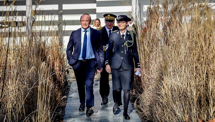 Monsieur Laurent Marcangeli aux côtés de Madame Sophie Bondil - Campus de l'ÉNAP