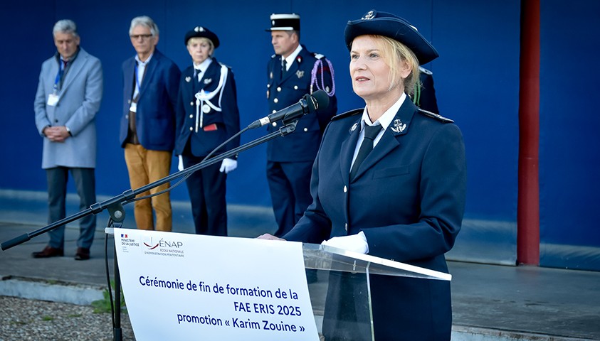 Cérémonie de fin de formation d’adaptation à l’emploi (FAE) de la promotion ERIS 2025 - Discours de Katell Peton, cheffe du bureau des équipes de sécurité pénitentiaire