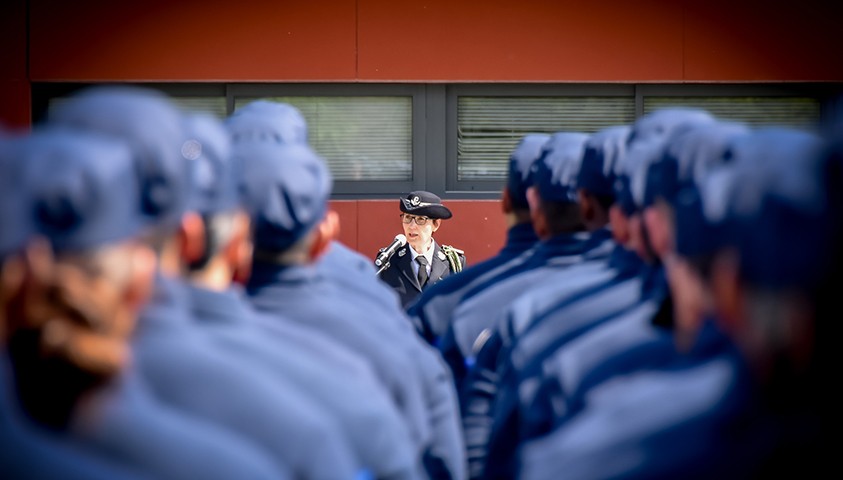 Entrée en formation et accueil institutionnel de la 221e promotion de surveillants pénitentiaires, discours de Sophie Bondil, directrice de l'ÉNAP