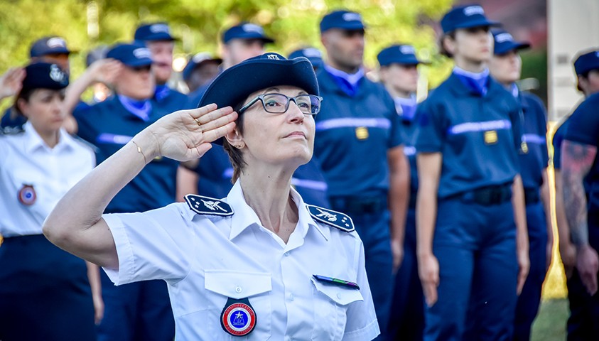 Accueil de la 1e promotion de capitaines pénitentiaires : une entrée solennelle en formation à l’ÉNAP