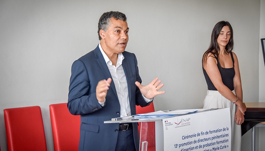 Cérémonie de fin de formation de la 13ᵉ promotion de directeurs pénitentiaires d’insertion et de probation "promotion Marie Curie" 