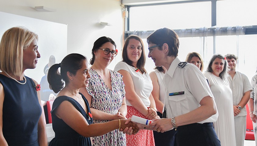 Cérémonie de fin de formation de la 13ᵉ promotion de directeurs pénitentiaires d’insertion et de probation "promotion Marie Curie" 