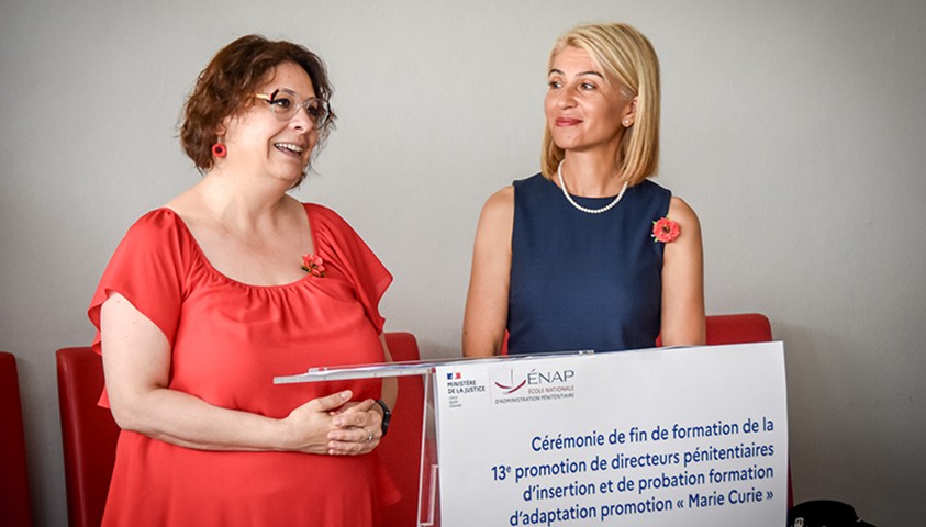 Cérémonie de fin de formation de la 13ᵉ promotion de directeurs pénitentiaires d’insertion et de probation "promotion Marie Curie" 