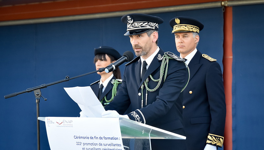 Cérémonie de fin de formation de la 222e promotion de surveillantes et surveillants pénitentiaires