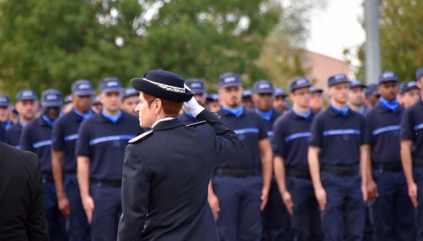 Cérémonie de fin de formation de la 193ème promotion de surveillants et de stagiairisation de la 46ème promotion de directeurs des services pénitentiaires. 28 septembre 2017