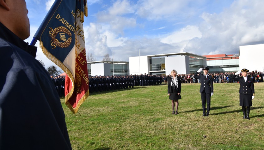 Cérémonie de fin de formation de la 194ème promotion de surveillants, Promotion Clarissa Jean-Philippe. Arrivée des autorités.