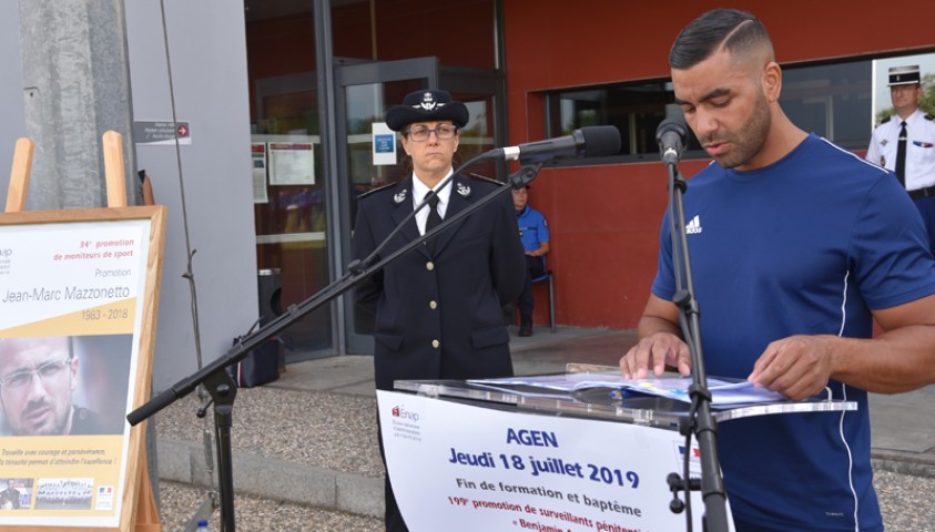 Enap, Cérémonie de fin de formation de la 199ème promotion de surveillants et de la 34ème promotion de moniteurs de sport - 18 juillet 2019