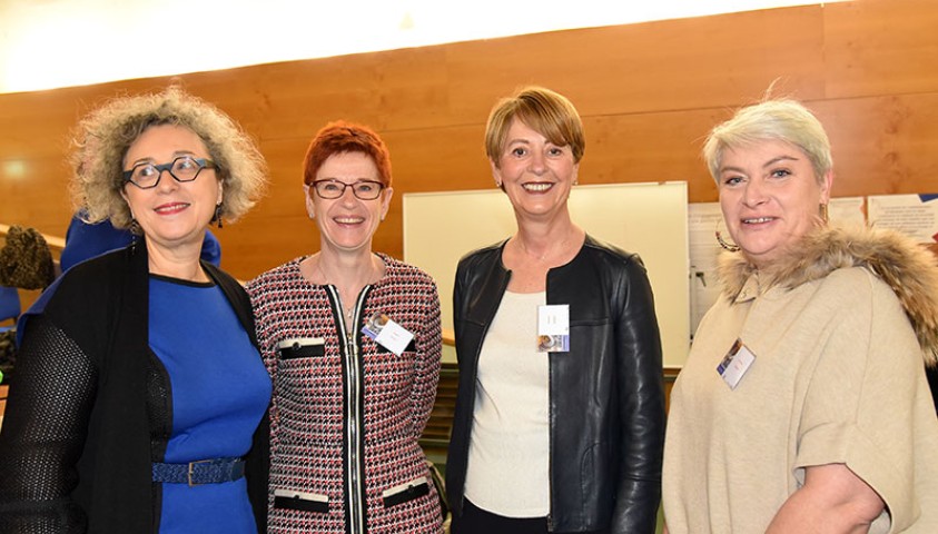 Colloque : 10ème anniversaire de la Loi pénitentiaire : tournant ou aboutissement. Jocelyne Randé, Sophie Bleuet, Adeline Hazan et Christelle Rotach.