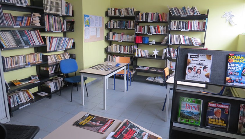 CRHCP. La maison d'arrêt de Beauvais avant sa fermeture en 2016. La bibliothèque