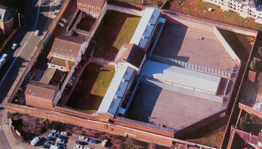 CRHCP. La maison d'arrêt de Beauvais avant sa fermeture en 2016. Vue aérienne