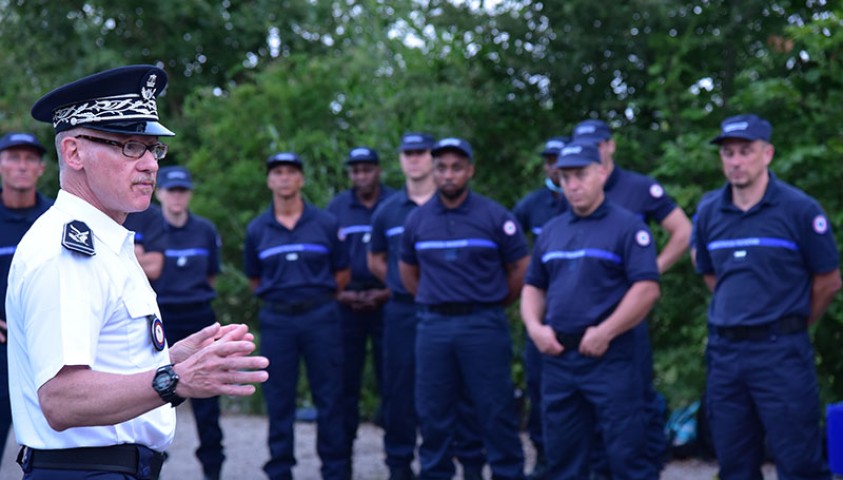 Un 14 Juillet d’exception sur le thème « Une nation engagée, unie, solidaire ». Premiers entraînements du peloton à l'Enap.