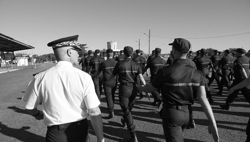 Un 14 Juillet d’exception sur le thème « Une nation engagée, unie, solidaire ».  Premiers entraînements du peloton à l'Enap.