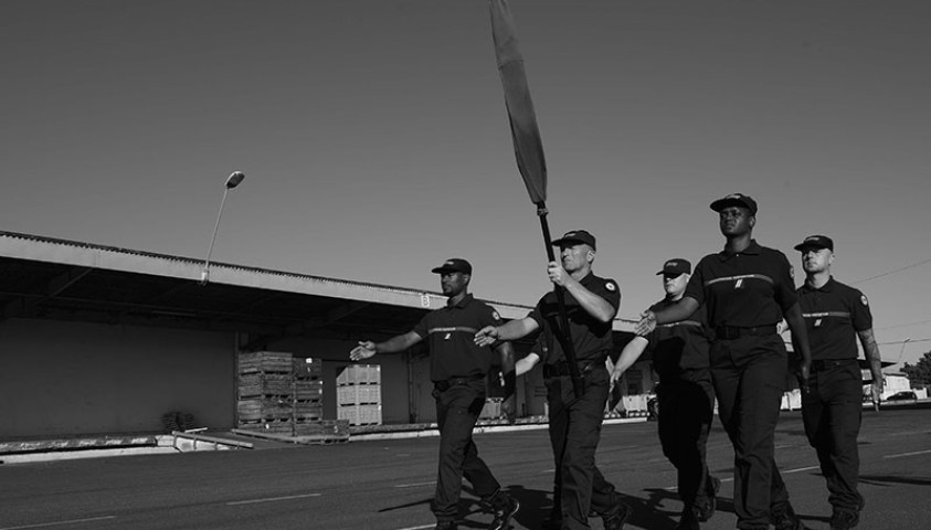 Un 14 Juillet d’exception sur le thème « Une nation engagée, unie, solidaire ».  Premiers entraînements du peloton à l'Enap.