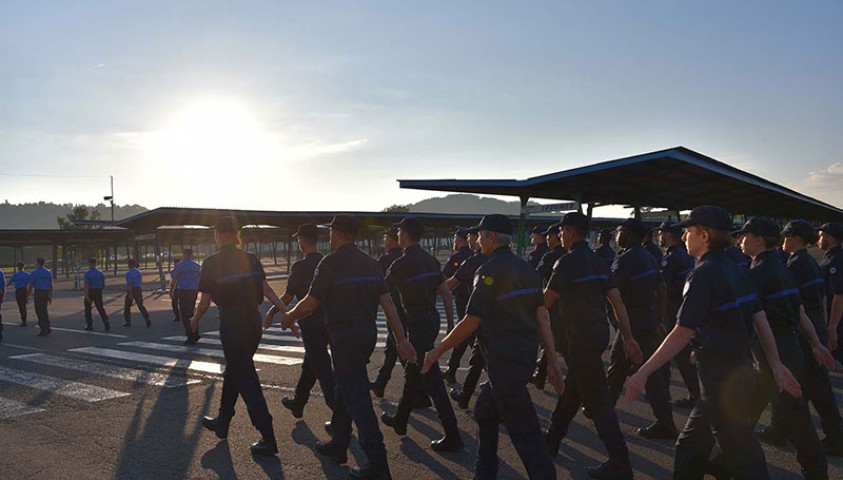 Préparation au défilé du 14 juillet 2021 « Gagner l’avenir » Crédit photo : Enap/MC Pujeau