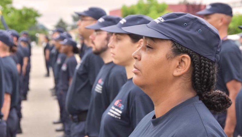 Défilé du 14 juillet 2017. Le peloton d'Agen. Entraînements