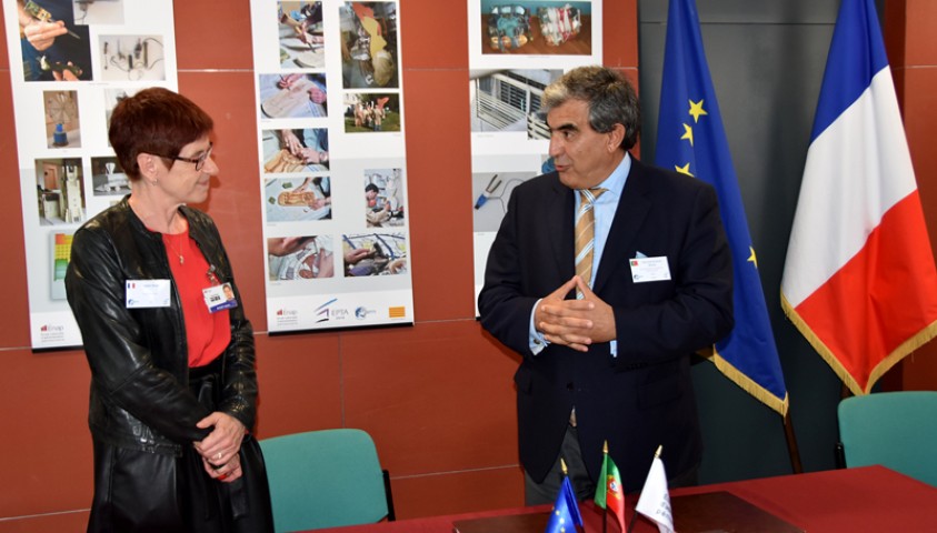 Celso José DAS NEVES MANATA, Directeur général de la réinsertion et des services pénitentiaires (DGRSP), et Sophie BLEUET, directrice de l’Enap. Enap, juin 2018