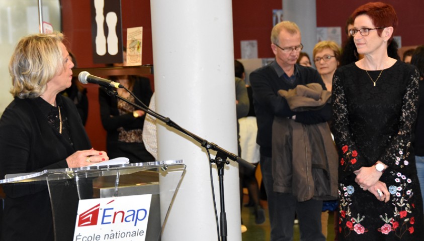 Départ de Sophie Bleuet, directrice de l’Enap. Discours de Béatrice Lagarde, préfète de Lot-et-Garonne.