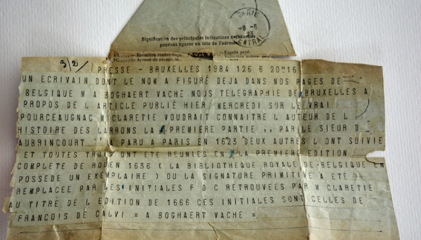 Enap, les Pépites du CRHCP. Inventaire général de l'histoire des larrons - à Paris, chez Rolin Baragnes,1625