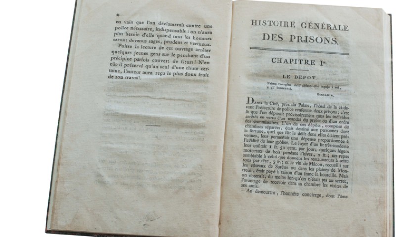 Enap, les Pépites du CRHCP. ANONYME (Giraud Pierre-François-F.-J.). Histoire générale des Prisons sous le règne de Buonaparte avec des anecdotes curieuses & intéressantes sur la Conciergerie, Vincennes, Bicêtre, …à Paris, Alexis Eymery Libraire, 1814