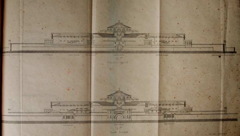 Enap, les Pépites du CRHCP. BLOUET Abel. - Projet de prisons cellulaires, Paris, F. Didot, 1843
