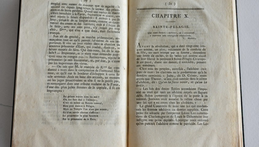 Enap, les Pépites du CRHCP. ANONYME (Giraud Pierre-François-F.-J.). Histoire générale des Prisons sous le règne de Buonaparte avec des anecdotes curieuses & intéressantes sur la Conciergerie, Vincennes, Bicêtre, …à Paris, Alexis Eymery Libraire, 1814