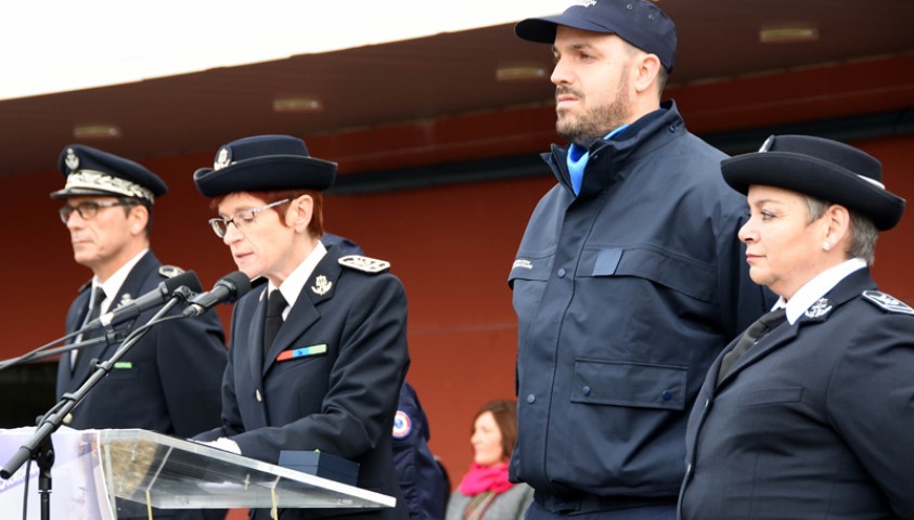 Entrée en formation de la 195ème promotion de surveillants. Accueil institutionnel.