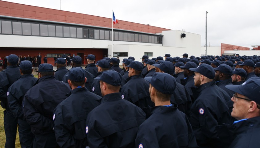 Entrée en formation de la 195ème promotion de surveillants. Accueil institutionnel.